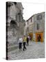 Tourists Shopping in Les Baux de Provence, France-Lisa S. Engelbrecht-Stretched Canvas
