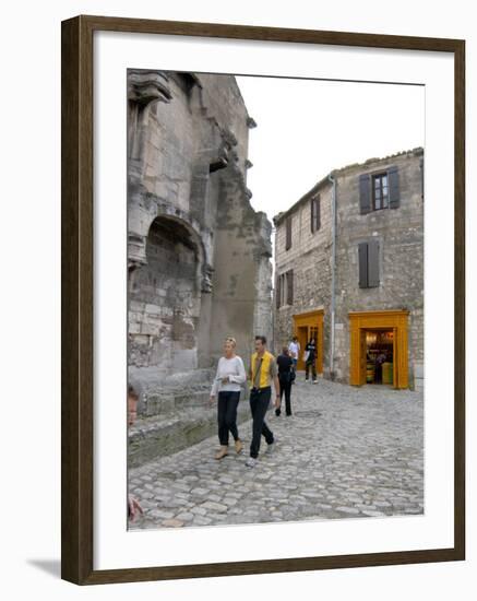 Tourists Shopping in Les Baux de Provence, France-Lisa S. Engelbrecht-Framed Photographic Print