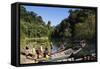 Tourists Sightseeing, Ratchaprapa Reservoir, Khao Sok National Park, Surat Thani Province, Thailand-Christian Kober-Framed Stretched Canvas