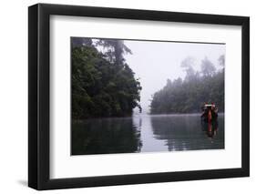 Tourists Sightseeing, Ratchaprapa Reservoir, Khao Sok National Park, Surat Thani Province, Thailand-Christian Kober-Framed Photographic Print