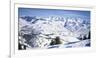 Tourists Skiing in Snow Covered Landscape, Sun Valley, Blaine County, Idaho, USA-null-Framed Photographic Print