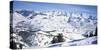 Tourists Skiing in Snow Covered Landscape, Sun Valley, Blaine County, Idaho, USA-null-Stretched Canvas