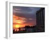 Tourists Stand Outside the Temple of Poseidon at Cape Sounion-null-Framed Photographic Print
