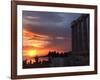 Tourists Stand Outside the Temple of Poseidon at Cape Sounion-null-Framed Photographic Print