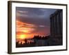 Tourists Stand Outside the Temple of Poseidon at Cape Sounion-null-Framed Photographic Print