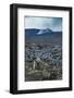 Tourists Standing at a Cold Lava Stream after an Eruption of Tolbachik Volcano-Michael Runkel-Framed Photographic Print