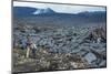 Tourists Standing at a Cold Lava Stream after an Eruption of Tolbachik Volcano-Michael Runkel-Mounted Photographic Print