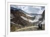 Tourists Standing by Smoking Fumaroles on Mutnovsky Volcano, Kamchatka, Russia, Eurasia-Michael Runkel-Framed Photographic Print