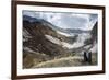 Tourists Standing by Smoking Fumaroles on Mutnovsky Volcano, Kamchatka, Russia, Eurasia-Michael Runkel-Framed Photographic Print