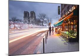 Tourists Stop to Photograph Notre Dame De Paris Cathedral at Dawn, Paris, France, Europe-Julian Elliott-Mounted Photographic Print