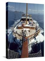 Tourists Sunbathing on Deck of Gulet, Turkey, Eurasia-Adam Woolfitt-Stretched Canvas