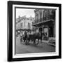 Tourists Take in the Scenery Via Horse-Drawn Carriage on Royal Street in New Orleans-null-Framed Photographic Print