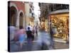 Tourists, Taormina, Sicily, Italy, Europe-Vincenzo Lombardo-Stretched Canvas