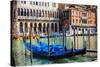 Tourists Travel on Gondolas at Canal-Alan64-Stretched Canvas