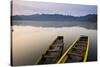 Tourists Travel Via Canoe Along Chalalan Lodge Lagoon in Madidi National Park in Bolivia-Sergio Ballivian-Stretched Canvas