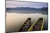 Tourists Travel Via Canoe Along Chalalan Lodge Lagoon in Madidi National Park in Bolivia-Sergio Ballivian-Mounted Photographic Print