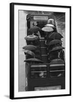 Tourists under Umbrellas on Open Top Bus, 1976-Kent Gavin-Framed Photographic Print