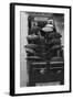 Tourists under Umbrellas on Open Top Bus, 1976-Kent Gavin-Framed Photographic Print