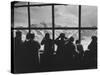 Tourists Viewing the Alps-James Burke-Stretched Canvas