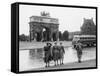 Tourists Viewing the Arc De Triomphe Du Carrousel at the Tuileries Gardens, July 15, 1953-null-Framed Stretched Canvas