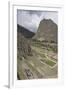 Tourists visit the ruins of the Inca archaeological site of Ollantaytambo near Cusco. Peru, South A-Julio Etchart-Framed Photographic Print