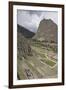 Tourists visit the ruins of the Inca archaeological site of Ollantaytambo near Cusco. Peru, South A-Julio Etchart-Framed Photographic Print