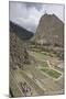 Tourists visit the ruins of the Inca archaeological site of Ollantaytambo near Cusco. Peru, South A-Julio Etchart-Mounted Photographic Print
