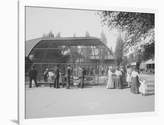 Tourists Visiting Central Park Menagerie-null-Framed Photographic Print