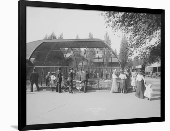 Tourists Visiting Central Park Menagerie-null-Framed Photographic Print