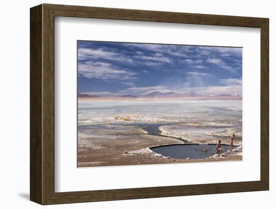 Tourists Visiting Laguna Polques Hot Springs-Kim Walker-Framed Photographic Print