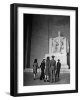 Tourists Visiting Lincoln Memorial-Thomas D^ Mcavoy-Framed Photographic Print