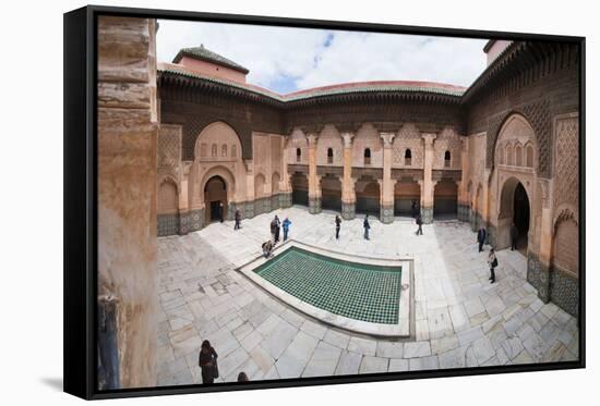 Tourists Visiting Medersa Ben Youssef-Matthew Williams-Ellis-Framed Stretched Canvas