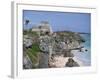 Tourists Visiting the Mayan Ruins of Tulum, Yucatan Peninsula, Mexico, North America-Miller John-Framed Photographic Print