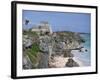 Tourists Visiting the Mayan Ruins of Tulum, Yucatan Peninsula, Mexico, North America-Miller John-Framed Photographic Print