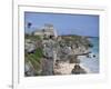 Tourists Visiting the Mayan Ruins of Tulum, Yucatan Peninsula, Mexico, North America-Miller John-Framed Photographic Print