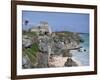 Tourists Visiting the Mayan Ruins of Tulum, Yucatan Peninsula, Mexico, North America-Miller John-Framed Photographic Print