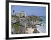 Tourists Visiting the Mayan Ruins of Tulum, Yucatan Peninsula, Mexico, North America-Miller John-Framed Photographic Print