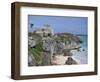 Tourists Visiting the Mayan Ruins of Tulum, Yucatan Peninsula, Mexico, North America-Miller John-Framed Photographic Print