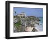 Tourists Visiting the Mayan Ruins of Tulum, Yucatan Peninsula, Mexico, North America-Miller John-Framed Photographic Print