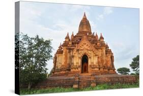 Tourists Waiting for Sunset on a Temple, Bagan (Pagan), Myanmar (Burma), Asia-Christian Kober-Stretched Canvas