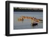 Tourists Waiting for Sunset on the Taungthman Lake, U Bein, Amarapura, Mandalay, Myanmar (Burma)-Nathalie Cuvelier-Framed Photographic Print