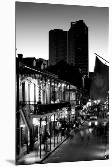 Tourists walking in the street, Bourbon Street, French Quarter, New Orleans, Louisiana, USA-null-Mounted Premium Photographic Print