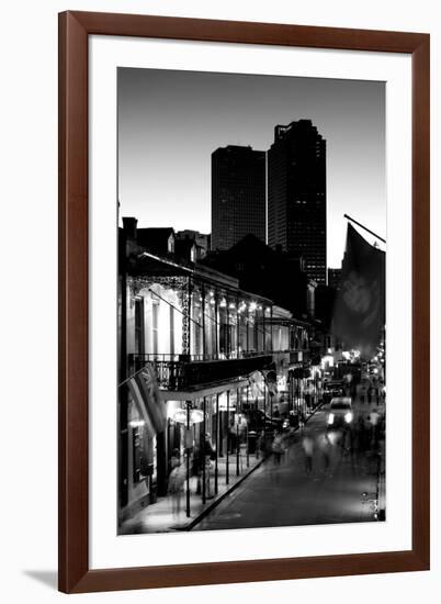 Tourists walking in the street, Bourbon Street, French Quarter, New Orleans, Louisiana, USA-null-Framed Photographic Print