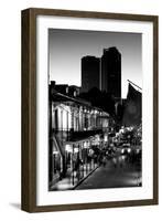 Tourists walking in the street, Bourbon Street, French Quarter, New Orleans, Louisiana, USA-null-Framed Photographic Print