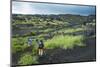 Tourists Walking Through the Lava Landscape of the Tolbachik Volcano, Kamchatka, Russia, Eurasia-Michael Runkel-Mounted Photographic Print