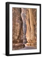 Tourists Walking Through the Siq, Petra, Jordan, Middle East-Richard Maschmeyer-Framed Photographic Print