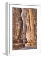 Tourists Walking Through the Siq, Petra, Jordan, Middle East-Richard Maschmeyer-Framed Photographic Print