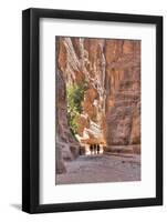 Tourists Walking Through the Siq, Petra, Jordan, Middle East-Richard Maschmeyer-Framed Photographic Print