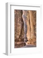 Tourists Walking Through the Siq, Petra, Jordan, Middle East-Richard Maschmeyer-Framed Photographic Print