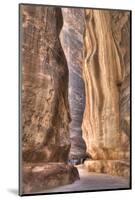 Tourists Walking Through the Siq, Petra, Jordan, Middle East-Richard Maschmeyer-Mounted Photographic Print